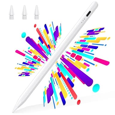 BAZO Lápiz para iPad 2018-2025 - Carga Rápida, Detección de Inclinación, Rechazo de Palma-Stylus Pencil para Apple Pencil con iPad 11/10/9/8/7/6/A16, Pro M5/3/4/5/6/M4, Air 3/4/5/M2/M3, Mini 5/6 Pad