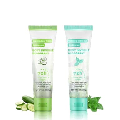 2 unidades de gel antitranspirante para sudoración fuerte, antitranspirante para cara, manos y pies, crema desodorante corporal anti sudor 72 horas, protección contra la sudoración intensa y el olor