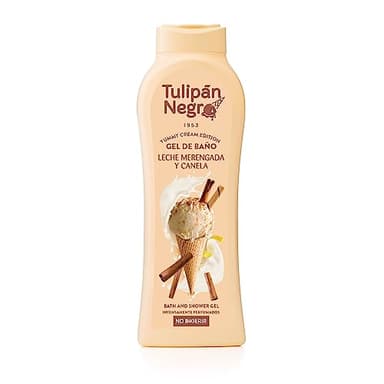 Tulipán Negro - Gel de Baño Leche Merengada y Canela, Nutritivo e Hidratante, Gel de Ducha con Fragancia Dulce, 650 ml