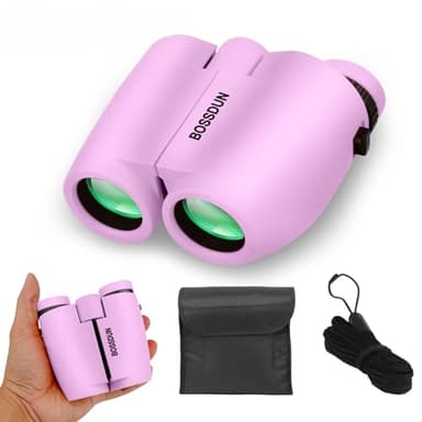 Prismáticos para Adultos y niños,10x25 Prismáticos Impermeables compactos de Alta Potencia con Lente BAK4 Prisma FMC Transparente,Prismáticos para observación de Aves,Senderismo,Caza (Z)