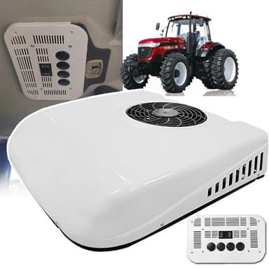 aallwwsso 12V/24V Aire Acondicionado de Techo para Tractores, Aire Acondicionado de Estacionamiento con Función de Frío, Adecuado para Camiones, Autocaravanas, Autobuses,12V