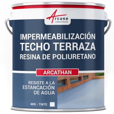 Membrana líquida para terrazas, Membrana impermeabilizante ARCATHAN - 4 kg Blanco - ARCANE INDUSTRIES