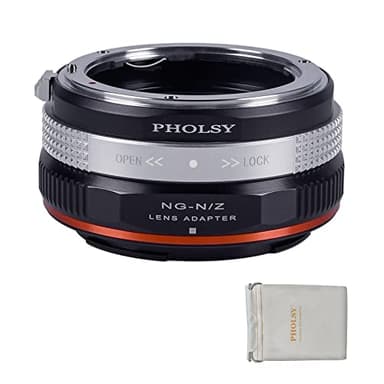 PHOLSY FTZ Adaptador Objetivos Montura con Apertura Anillo de Control Compatible con Objetivos Montura Nikon F (G-Tipo) y Cuerpo Cámara Nikon Z Montura Zfc, Z30, Z9, Z8, Z6II, Z7II, Z6, Z7, Z5, Z50