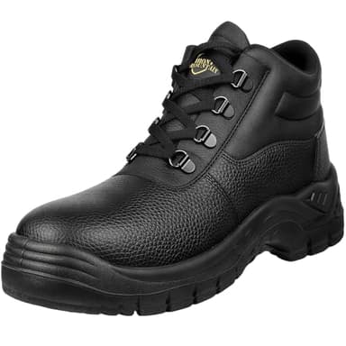 Iron Mountain Botas de Seguridad S3 SRC Unisex – Calzado de Trabajo de Cuero con Puntera de Acero, Antiperforación, Impermeables, Antideslizantes (UK 5.5 / EU 39)
