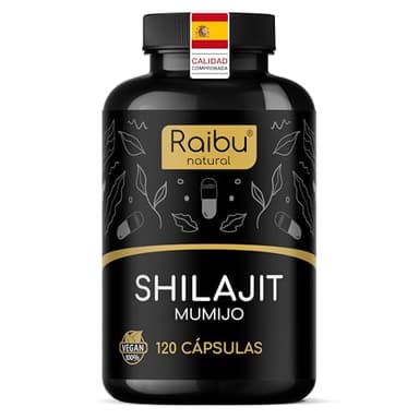 Shilajit Puro del Himalaya Original - 120 Cápsulas de Shilajit (Mumijo) - Alta Dosis y Biodisponibilidad - 1300mg por Dosis Diaria con 50% de Ácido Fúlvico - Probado en Laboratorio y Sin Aditivos