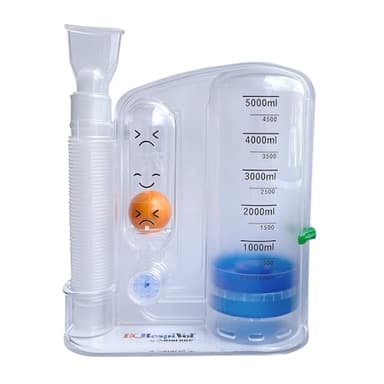 BC Respivol - Ejercitador inspiratorio volumétrico 5000 ml - One Ball Spirometer para ejercicios respiratorios