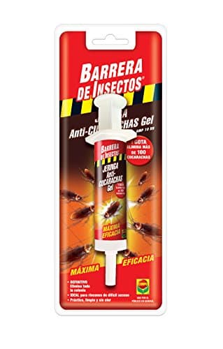 COMPO Barrera de Insectos Jeringa Anti-cucarachas, 1 Gota elimina más de 100 cucarchas, Máxima eficacia, Gel 10gr, El embalaje puede variar