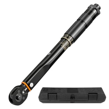 Relota llave dinamometrica bicicleta, chave dinamométrica carro, 45 dientes, 5-25 Nm torque wrench 1/4", carraca pequeña reversible, llaves dinamometricas con Caja de Almacenamiento, para Moto, Bici