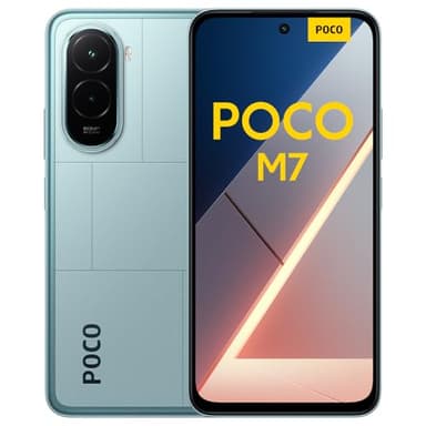 XIAOMI POCO M7 - Smartphone de 6+128GB, Cámara Dual de 50MP con AI, Pantalla inmersiva de 6,9” FHD+, Snapdragon 685, Carga rápida de 33W y Reversible de 18W, Cargador no Incluido, Azul (Versión ES)