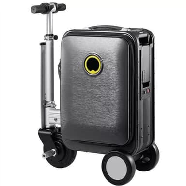 Maleta eléctrica inteligente de 20 L con ruedas y asa telescópica,capacidad de carga: 110 kg,ajuste de velocidad,cerradura con código TSA,puerto de carga externo,ideal para negocios y viajes Black