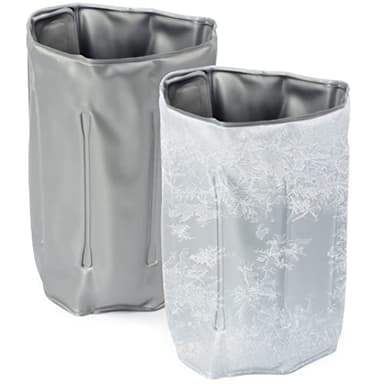 COM-FOUR® 2x Enfriador de botellas para llevar con cierre rápido - funda de enfriamiento cerveza, vino y refrescos (02 Stück - 32.8 x 15 cm - grau)