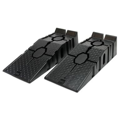 CNCYEAH 2 rampas, rampa de umbral, rampa para bordillos, hasta 2,5 toneladas, plataforma elevadora de PP, negro, 90 x 33 x 22 cm