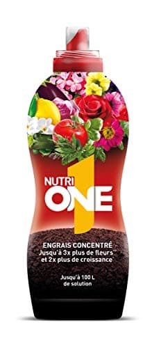 Nutri 1 One Abono líquido concentrado para todo tipo de Plantas y Flores, Fertilizante Premium con ingredientes naturales y resultados visibles en 7 días,