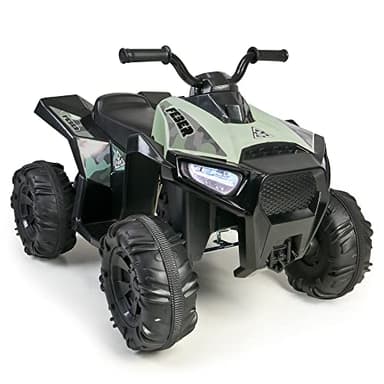 FEBER - Quad Boxer, Vehículo eléctrico a batería de 12V, con Marchas adelante, atrás y Freno, hasta 5 km/h, Cargador Incluido, 45 min de Juego,de 3 a 5 años, Verde, Famosa (FEN03000), Versión 2024