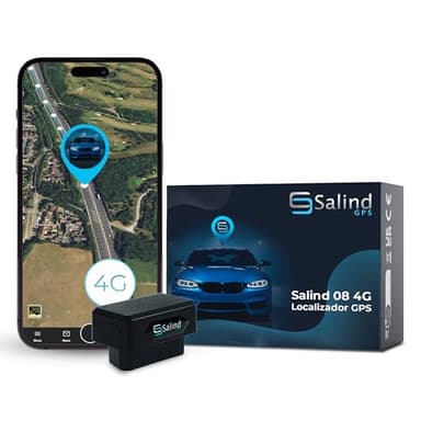 Salind 08 4G - Localizador GPS con Conexión a Interfaz OBD para Coche, Furgonetas y Otros Vehículos - Seguimiento en Tiempo Real, Área de Seguridad, Historial de Rutas y Alarmas Antirrobo