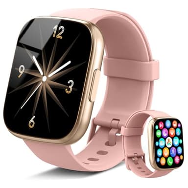 Reloj Inteligente Hombre Mujer con Llamadas Bluetooth, 1.95" Smartwatch Hombre con Pulsómetro/Monitor de Sueño/Podómetro, 110+ Modos Deportivos Smart Watch,IP68 Pulsera Actividad para Android iOS Rosa