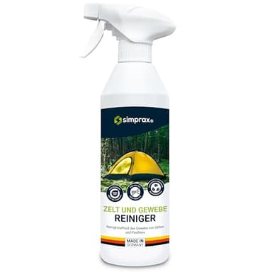 SIMPRAX® Limpiador Para Toldos y Tejidos, Tiendas de Campaña, Muebles de Jardín & Lonas – Ecológico Sin PFC & Biodegradable – Detergente Elimina Moho Algas Verdes Excrementos & Manchas - 500ml