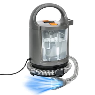 Limpiador de Tapicerías y Alfombras 400W – Aspiradora de Agua con 12Kpa y Doble Depósito, Spot Cleaner Portátil para Sofás, Coches, Escaleras, Sábanas y Moquetas