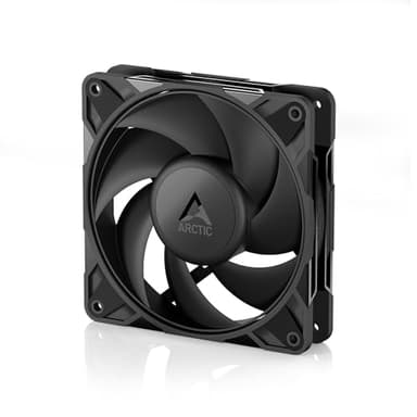 ARCTIC P12 Pro - Potente Ventilador de Caja PC Premium, Case Fan PWM de 120 mm, 600–3000 rpm, 0 rpm <5% PWM, Rodamiento fluidodinámico, 4 Pines - Negro