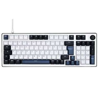 The G-Lab KEYZ Elite 400 HE BW - Teclado Magnético Hall Effect 96% QWERTY con Ñ, 8000 Hz Rapid Trigger, Activación Ajustable - Teclado Gaming Hot Swap, RGB y Macros Personalizables - Windows/Mac