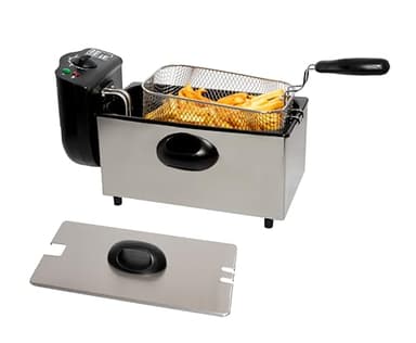 Freidora Eléctrica 3,5L de Acero Inoxidable 2000W Rendimiento Potente Gran Capacidad y Control Preciso de Temperatura Doble Seguridad Térmica Indicador LED Cuerpo Duradero