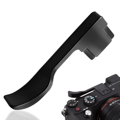 Empuñadura para el Pulgar Accesorio para Cámaras Sin Espejo Empuñadura de Aleación de Aluminio para F-ujifilm X-M5/XT4/Sony A7C/A6300/A6400/A6500/Nikon, Negro