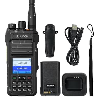 Retevis Ailunce HA1UV Emisora Radioaficionado, IP67 Impermeable, Emisora Caza, Firmware en Constante Actualización, Chirp, Receptor Am/FM, 2800mAh, Robusto (1 Stück)