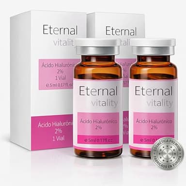 Vial Ácido Hialurónico 2% - Hidratación Intensa y Reducción de Arrugas - Retiene Humedad y Mejora Elasticidad - Ideal para Uso con Dermapen - Vial Estéril de 5 ml (2 Viales)