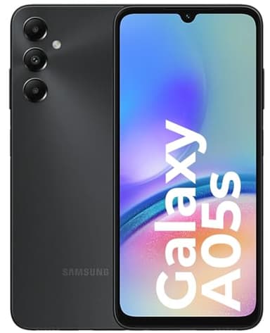 Samsung Galaxy A05s LTE, teléfono inteligente Android, teléfono móvil dual SIM, 4 GB de RAM, 64 GB de almacenamiento, negro (versión KSA)