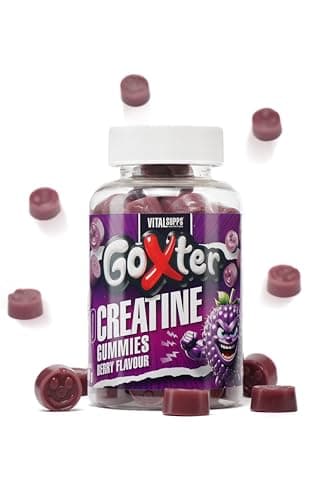 GOXTER-Gominolas de Creatina Monohidratada 3000mg-Sin Azúcar y Sin Gluten - 1.5g Creatina Monohidrato por Gominola - Sabor Frutos del Bosque