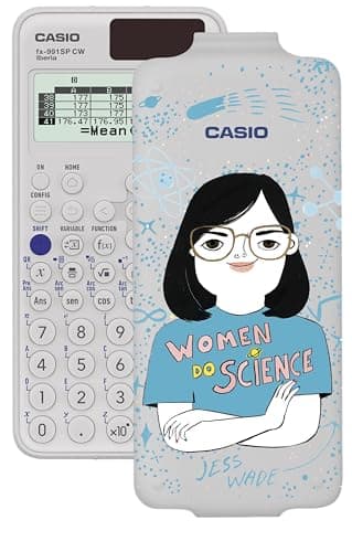 Casio FX-991SP CW, Calculadora Científica con Jess Wade ilustrada por Coco Escribano, Recomendada para el Currículum Español y Portugués, 5 Idiomas, más de 560 Funciones, Solar, Color Blanco