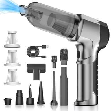 YQXTOOEL 20000pa Sin Cable Aspiradora De Mano Potente,Sin escobillas 4 In 1 3 Marchas Aspirador De Coche,USB C BateríA Recargable para Sofa, Maletero, Pelo De Mascotas