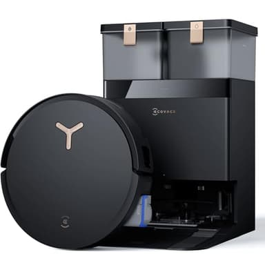 ECOVACS DEEBOT X8 Pro Omni Robot Aspirador y Fregasuelos con Base Automàtico, 18000 Pa, Fregona Autolavante Instantánea OZMO Roller, Lavado con Agua Caliente 75 ℃, Anade Detergente Automatico, Blanco