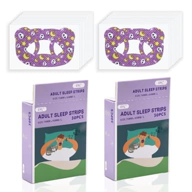 60 Tabletas Mouth Tape Tiritas Antironquidos para Dormir TapóN Ronquido Cinta Bucal Mejora Respiración Reduce los Ronquidos Parche Corrección boca Abierta Niños Adultos Cinta dormir Cómodas Tapaboca