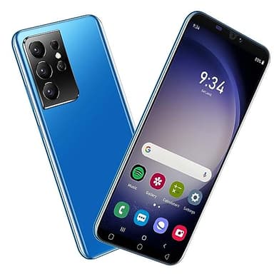 McMgc Smartphone Oferta del Día, Pantalla IPS de 5.0 Pulgadas, 16GB ROM 128GB Ampliable, Android 9.0, Dual SIM, Doble Cámara, Teléfono 3G Barato (S21Ultra-Blue)