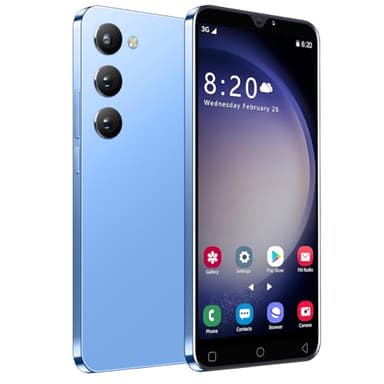 MsMga Teléfono Móvil Barato, Pantalla IPS de 5,0 Pulgadas, Smartphone Hermoso, 16GB ROM (Ampliable hasta 128GB), Dual SIM, Dual Cámara, 3G Teléfono Móvil (M23+-Blue)