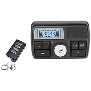SEMAL Motocicleta Audio MP3 Radio de Sonido Altavoces EstéReo Bluetooth Impermeable FM 5 EQ Funciones Pantalla LCD USB/SD/TF