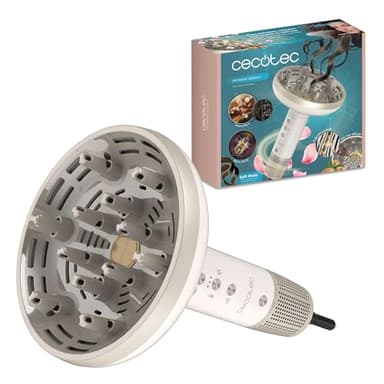 Cecotec Secador Difusor Pelo Rizado XXL DryWave Nébula. 1300W, Aceite de Argán y Queratina, Motor Brushless, PlasmaTech Antiencrespamiento, Modo Soft, 3 Velocidades y Temperaturas, 12 Púas