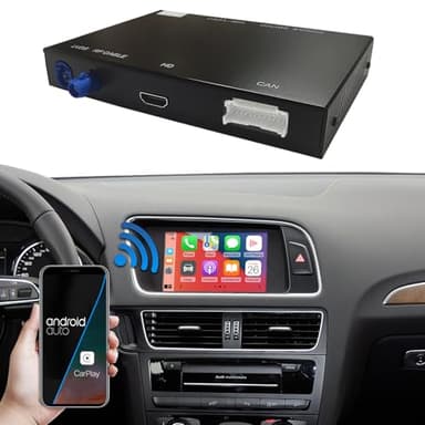 Road Top Carplay inalámbrico Android Auto inalámbrico para Audi A4 A5 S4 S5 RS4 RS5 Q5 2009-2015 año con 3G MMI Sistema, con Carplay, Mirrorlink, cámara, Navegación