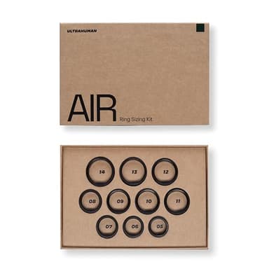ULTRAHUMAN Ring Air: Rastreador de sueño y Actividad física, Anillo Inteligente para Mujeres y Hombres, Sin Tarifa de aplicación para Funciones estándar, Swatch Sizing Kit, Kit de Tallas de muestras