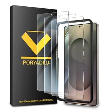 Protector de Pantalla para Samsung Galaxy S25 Ultra 3 Piezas, Marco De Instalación, Soporte Desbloqueo Huellas, Sensible al Tacto, HD Transparente Samsung S25 Ultra 5G Vidrio Templado