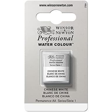 Winsor & Newton Acuarela Profesional - Pintura de Acuarela, Alta Luminosidad, Resistente a la Luz, Calidad de Archivo, 1/2 Godet, Color Blanco Chino ROW