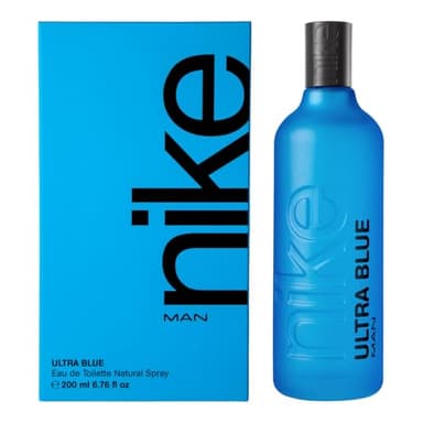 NIKE - Ultra Blue 200 ml, Colonia Hombre, Perfume Formato Spray, Eau de Toilette Natural y Masculina, Aroma Oriental Floral, Fragancia Fresca, Valiente y de Larga Duración