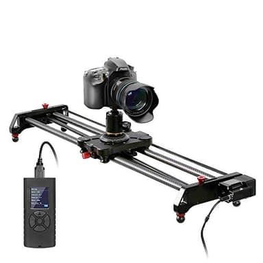 Slider cámara GVM Track Dolly Slider - Sistema de rieles con Acelerador motorizado y Tomas de vídeo Follow Focus Shot - Disparo panorámico de 120° - 80cm