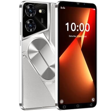 MsMga Barato Teléfonos Móviles, 16GB ROM (Escalable a 128GB), 5.0 Pulgadas IPS Display, Android 9.0 OS, Dual SIM Dual Cameras，WiFi/Bluetooth/Face ID (Pova5Pro-Plateado)