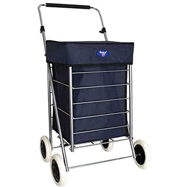 Carro de la compra plegable grande de 60 litros con 4 ruedas, carrito de la compra ligero, modelo 2021, diseño de carrito de compras de gran capacidad, esencial, duradero, estable, bolsa con ruedas,