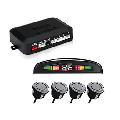 Sensor de Aparcamiento de Automóviles, Pantalla LED de Distancia con Advertencia Audible para Vehículos, Camiones, Camionetas + 4 Sensores de Estacionamiento