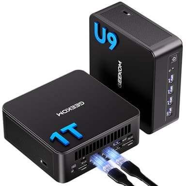 GEEKOM IT13 MAX Mini PC con Intel Core Ultra 9 185H, 16GB DDR5 RAM y 1TB SSD, Mini Ordenador Windows 11 Pro con Doble LAN 2.5G | 6 × USB | Rendimiento IA | Gráficos Intel ARC | Ideal para Teletrabajo