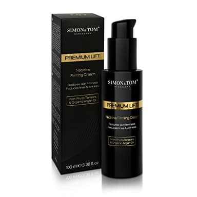 Simon&Tom Premiun Lifting - Crema Reafirmante para Cuello, Efecto Lifting Instantáneo y Piel más Lisa, Con Fitotensores y Aceite de Argán Orgánico y Vegano, Hecho en España, 100ml