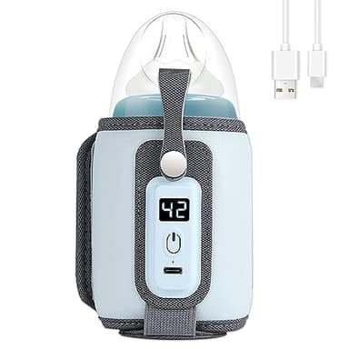 mizikuu Calienta Biberones, Calentador de biberones Termostato rápido Calentador de Alimentos y Biberones con Temporizador y Descongelación Calientabiberones para biberones, calentador de biberones